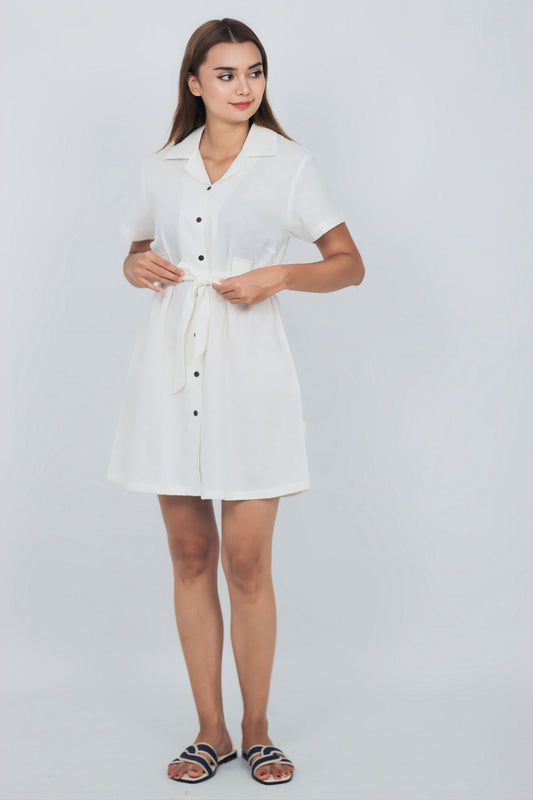 BUTTON DRESS WITH STRAP